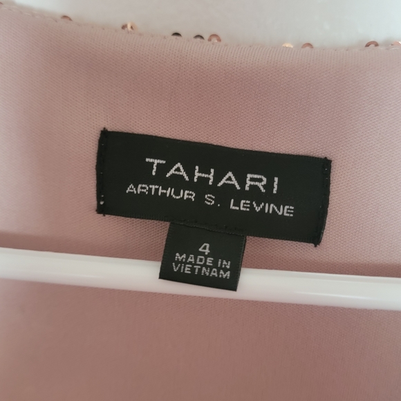 Champagne/blush colored never worn sequined cocktail dress - Picture 2 of 4